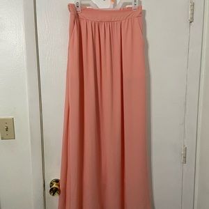 Peach Maxi Skirt by Nymphe Los Angeles